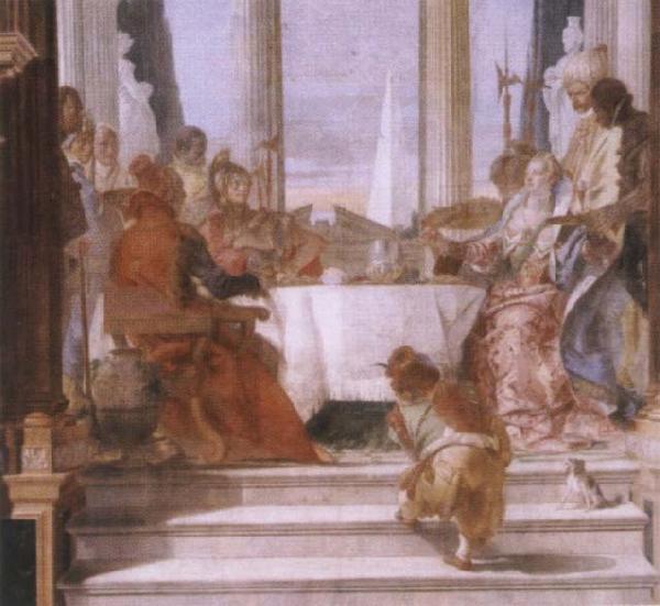 Giambattista Tiepolo The banquet of the Klleopatra oil painting picture